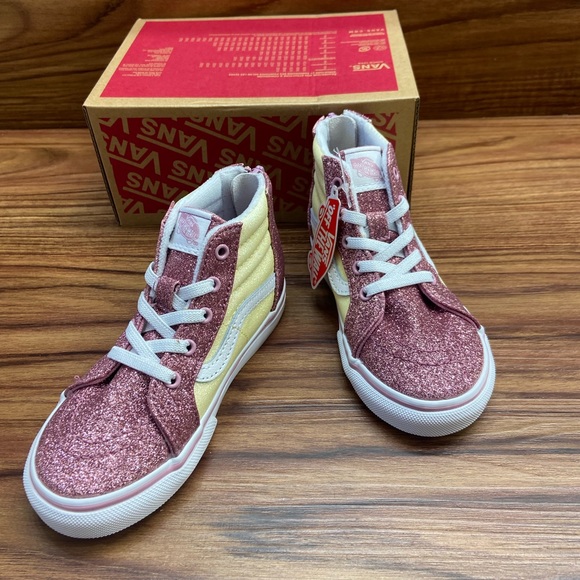 🆕 Vans Sk8-Hi Zip glitter girls sneakers - Picture 4 of 14
